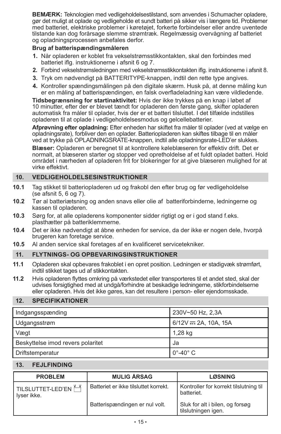 Schumacher SCI15 User Manual | Page 15 / 89