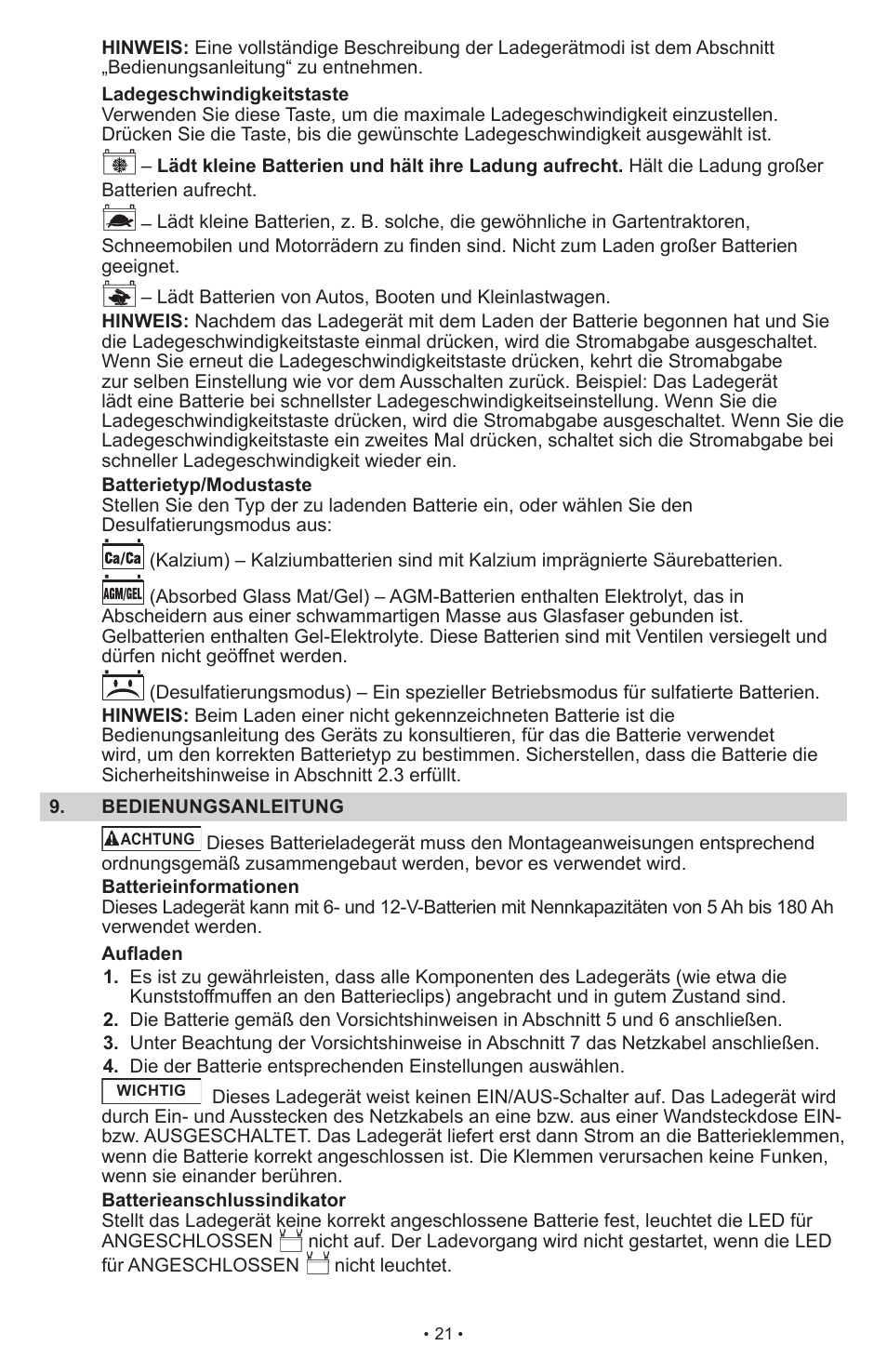 Schumacher SCI15 User Manual | Page 21 / 89