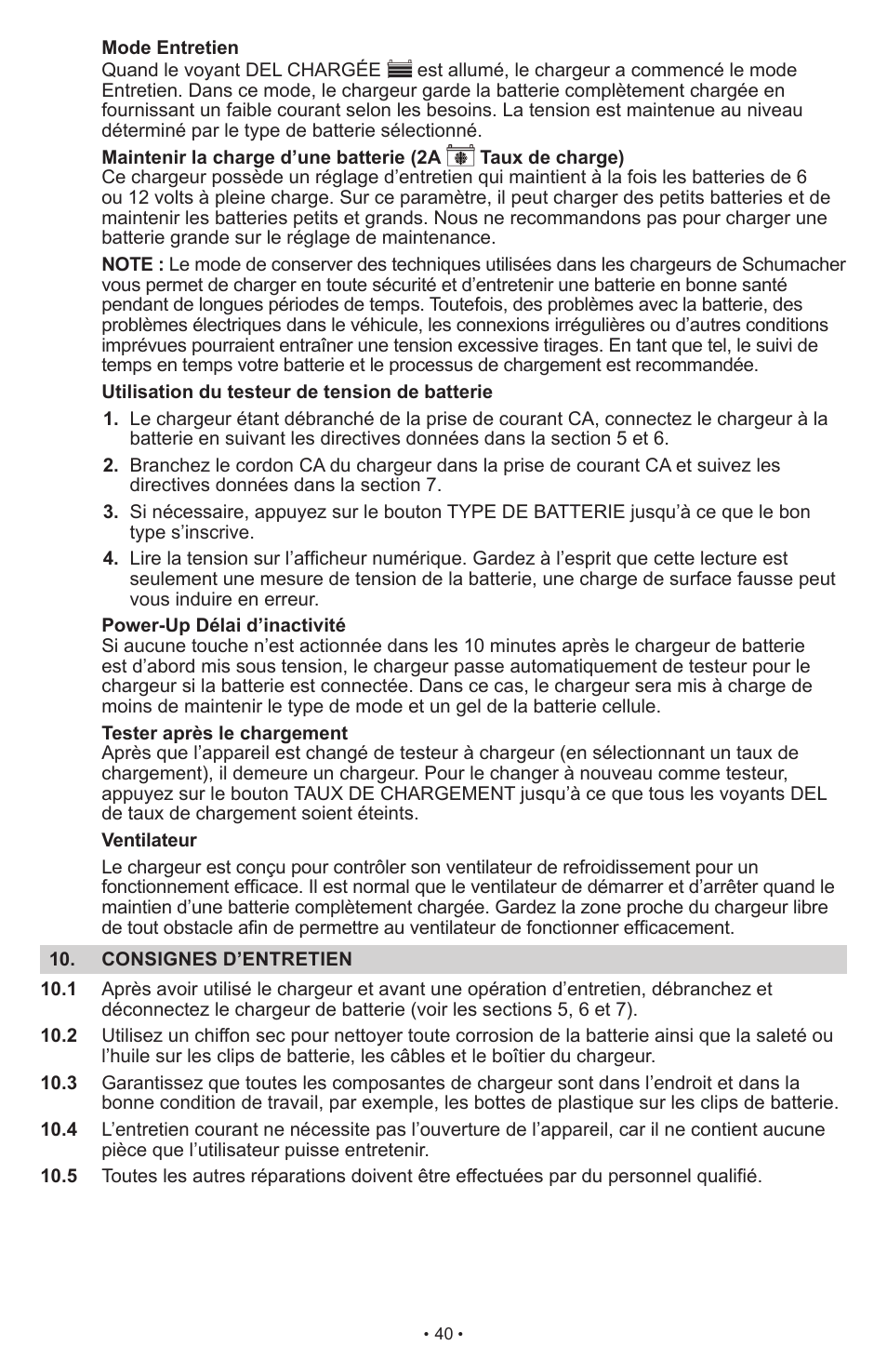 Schumacher SCI15 User Manual | Page 40 / 89