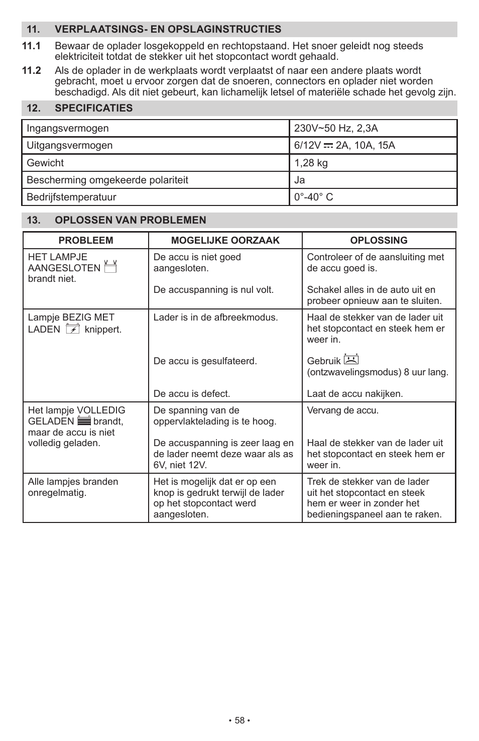 Schumacher SCI15 User Manual | Page 58 / 89