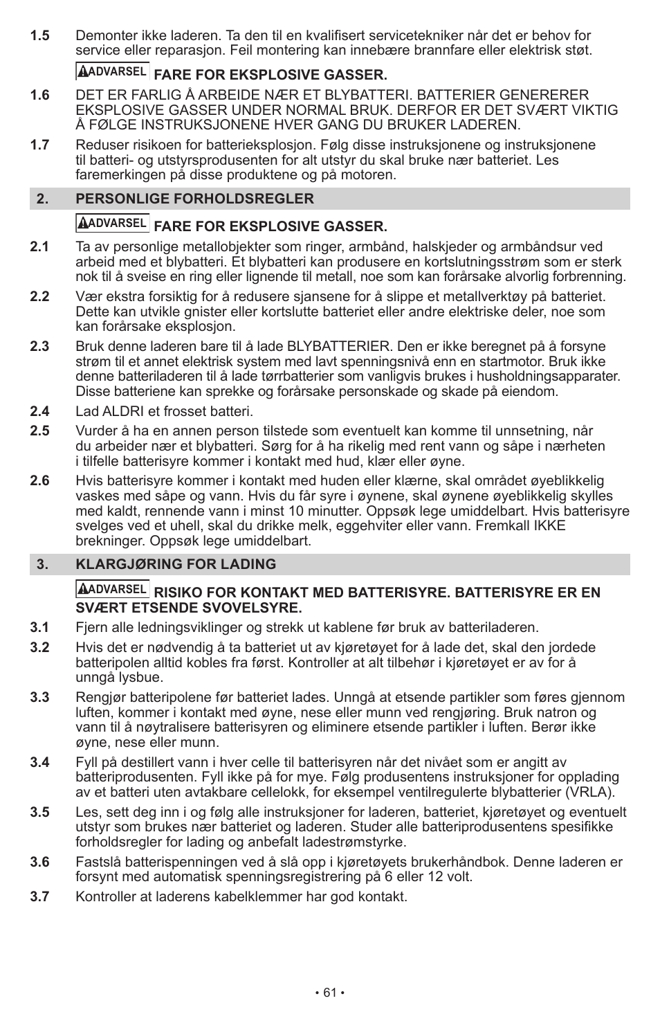 Schumacher SCI15 User Manual | Page 61 / 89