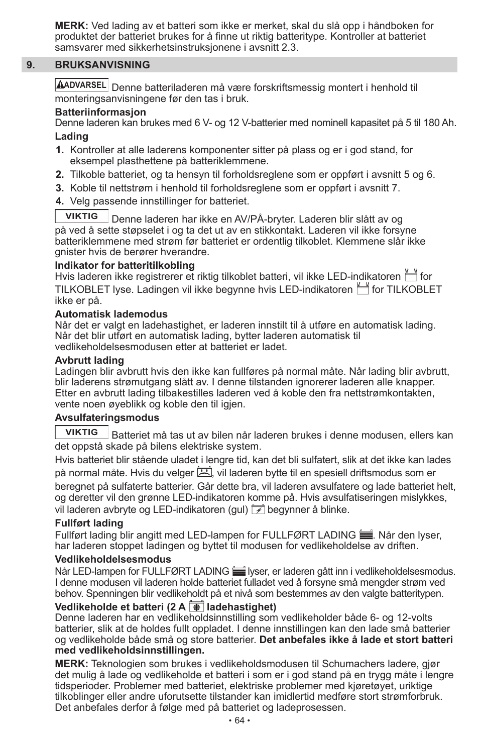 Schumacher SCI15 User Manual | Page 64 / 89
