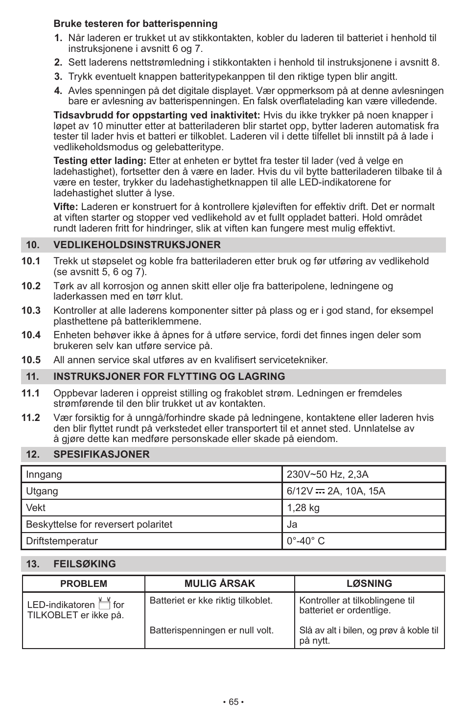 Schumacher SCI15 User Manual | Page 65 / 89