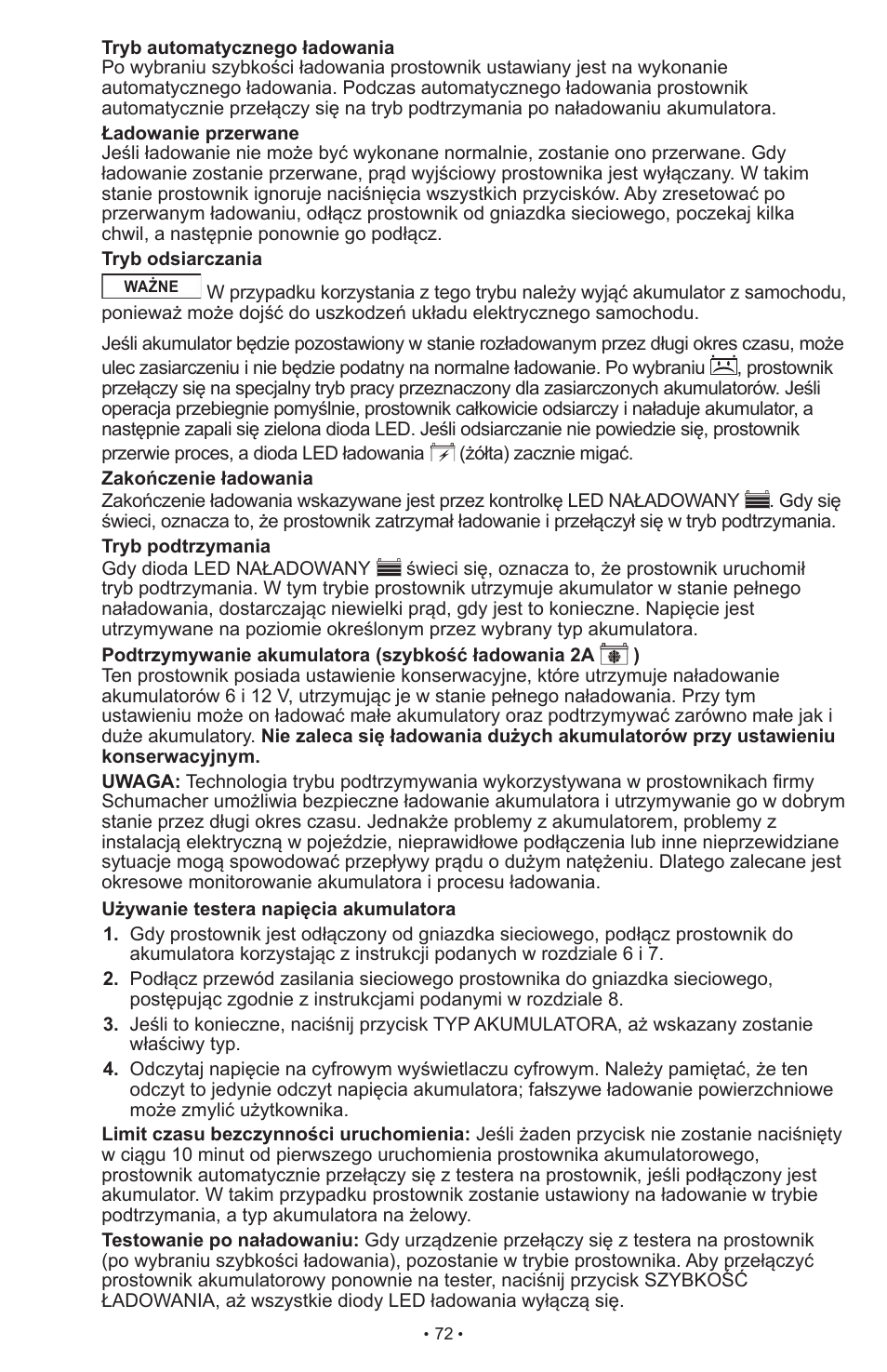 Schumacher SCI15 User Manual | Page 72 / 89