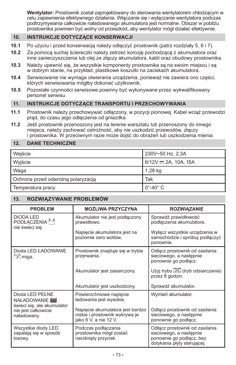 Schumacher SCI15 User Manual | Page 73 / 89