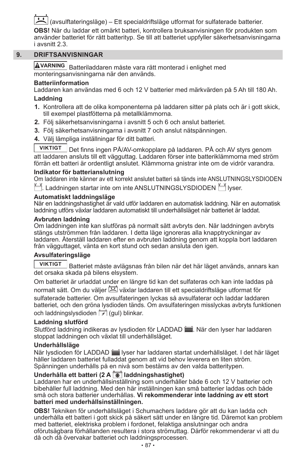 Schumacher SCI15 User Manual | Page 87 / 89