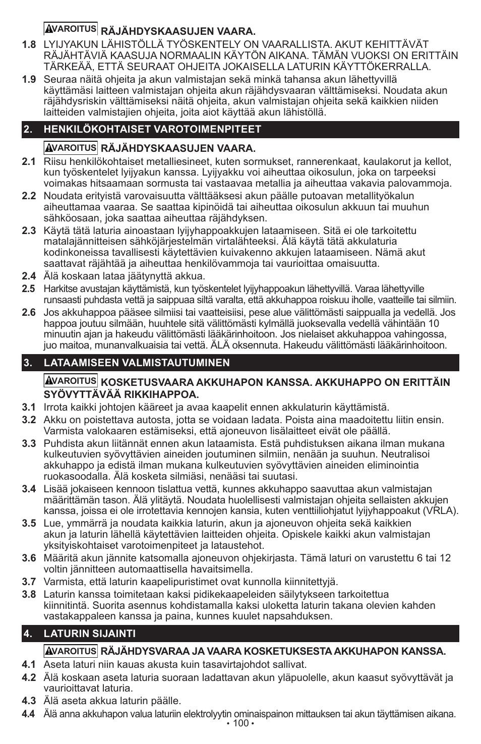 Schumacher SCI90 User Manual | Page 100 / 120