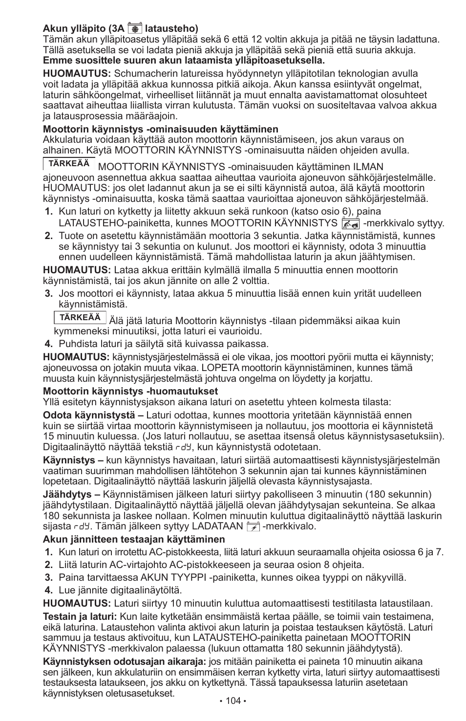 Schumacher SCI90 User Manual | Page 104 / 120