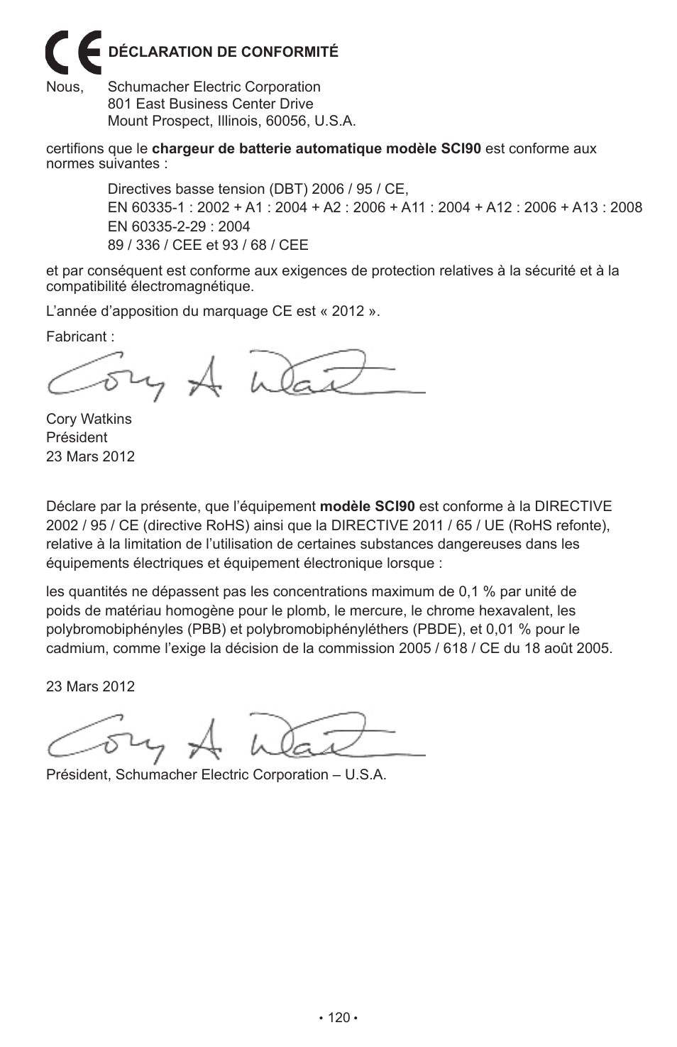 Schumacher SCI90 User Manual | Page 120 / 120