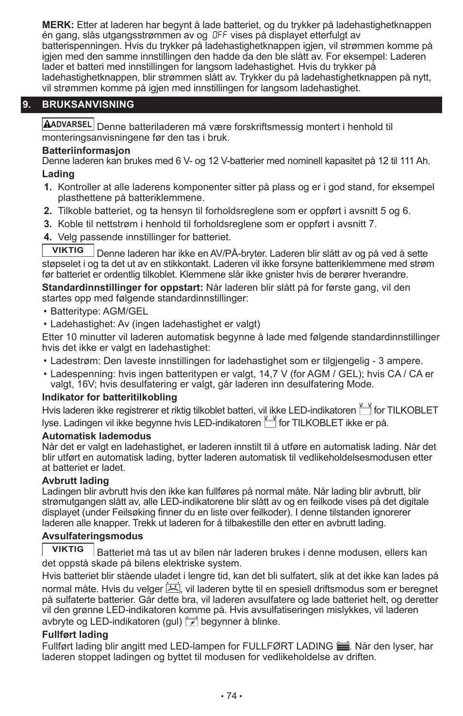 Schumacher SCI90 User Manual | Page 74 / 120