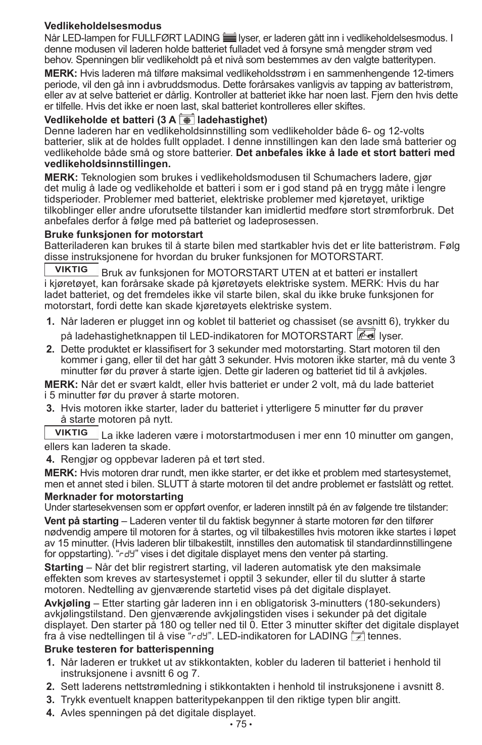 Schumacher SCI90 User Manual | Page 75 / 120