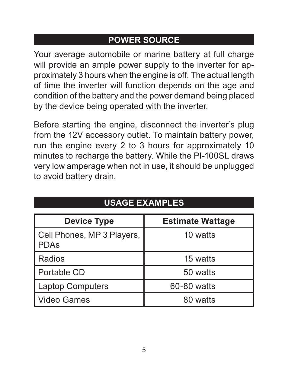 Schumacher PI-100SL User Manual | Page 5 / 8