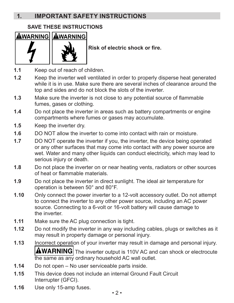 Schumacher 71522 SEARS User Manual | Page 5 / 11