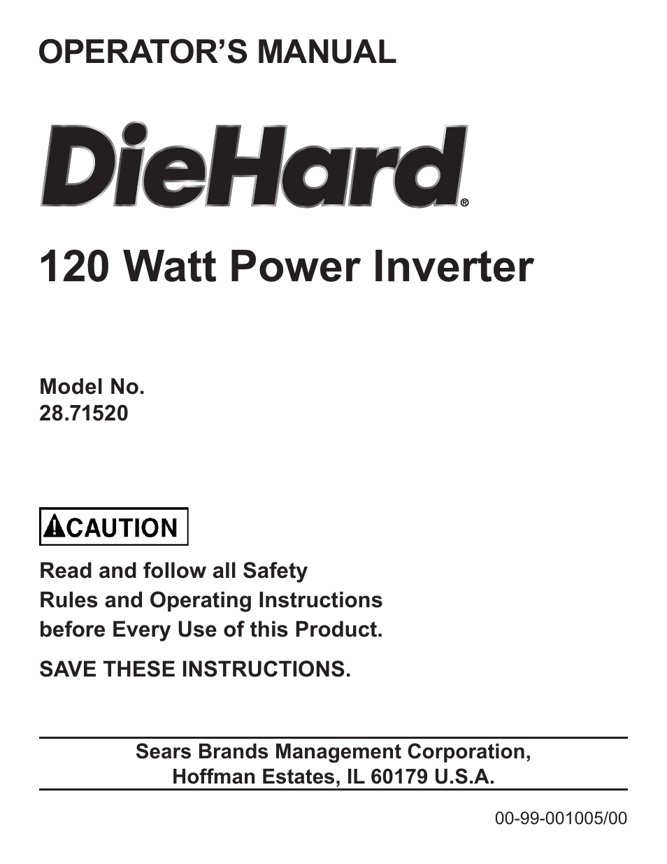 Schumacher 71520 SEARS User Manual | 11 pages