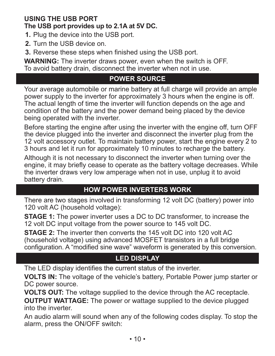 Schumacher 71495 5SEARS User Manual | Page 10 / 24