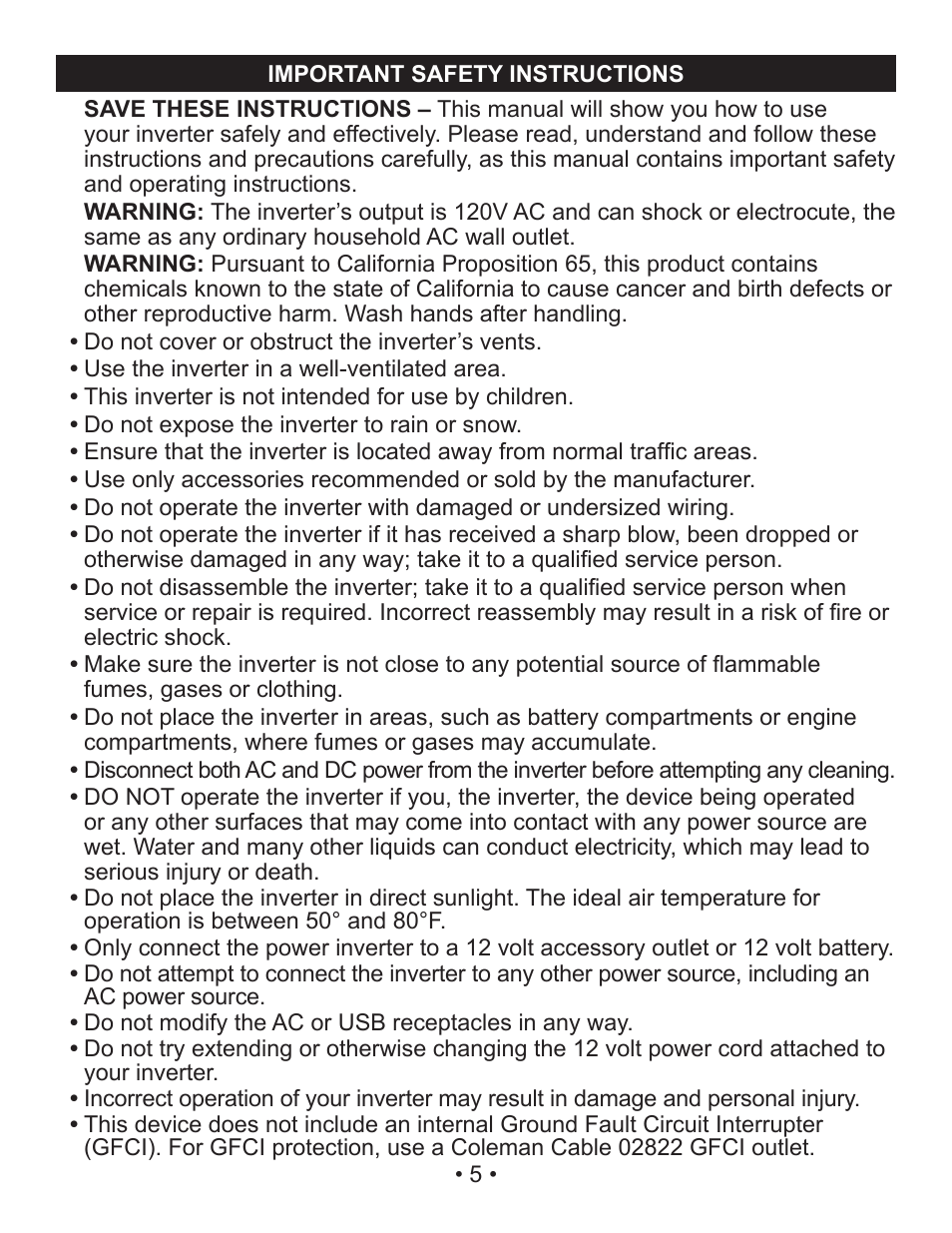 Schumacher 71495 5SEARS User Manual | Page 5 / 24