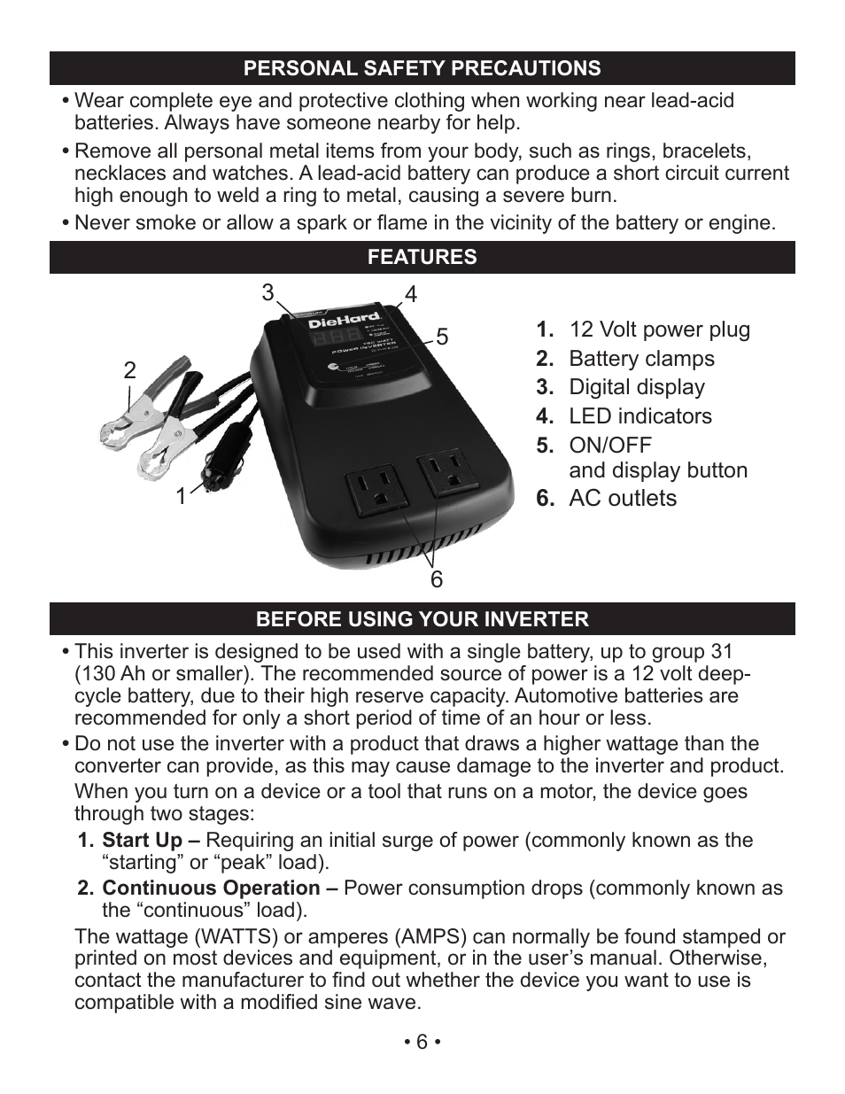 Schumacher 71495 5SEARS User Manual | Page 6 / 24