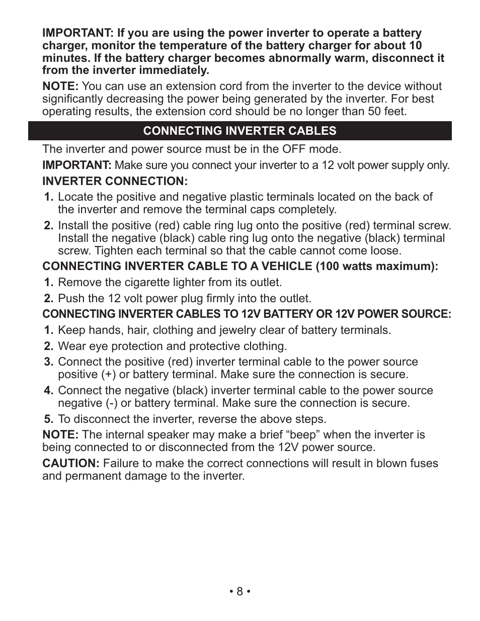 Schumacher 71495 5SEARS User Manual | Page 8 / 24