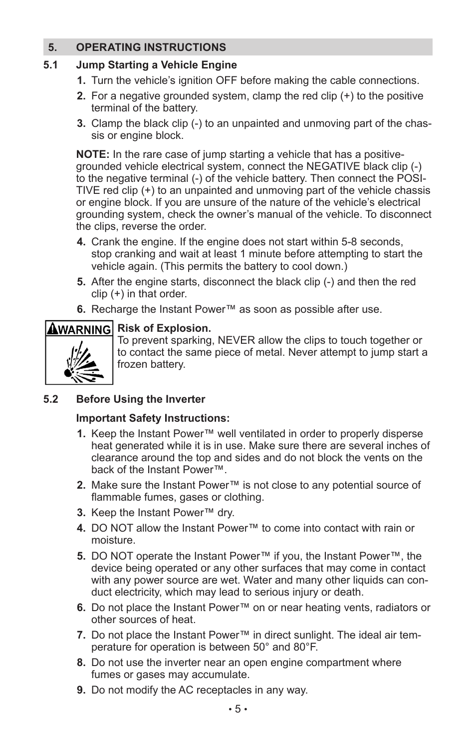 Schumacher IP-1800I User Manual | Page 9 / 37
