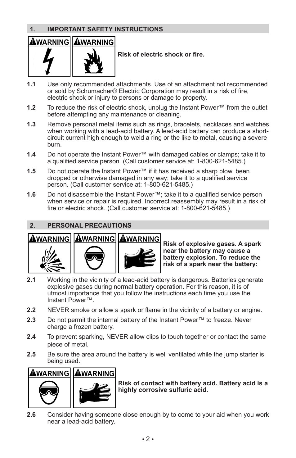 Schumacher IP-55 User Manual | Page 6 / 27