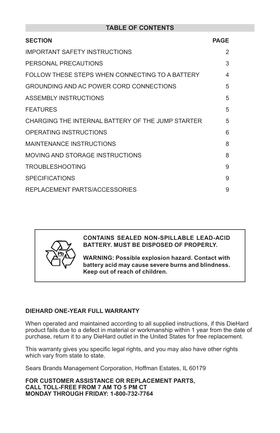 Schumacher 71486 5SEARS User Manual | Page 3 / 12