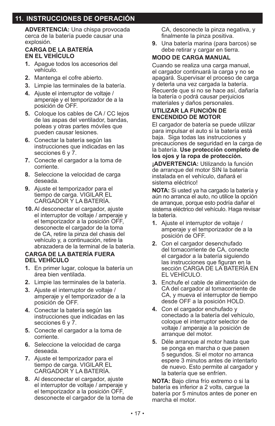 Schumacher PSC-2030T User Manual | Page 17 / 32