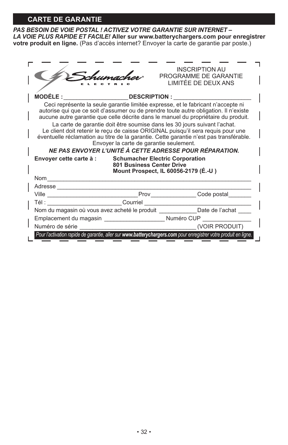 Schumacher PSC-2030T User Manual | Page 32 / 32