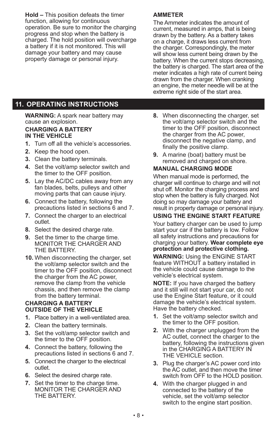 Schumacher PSC-2030T User Manual | Page 8 / 32