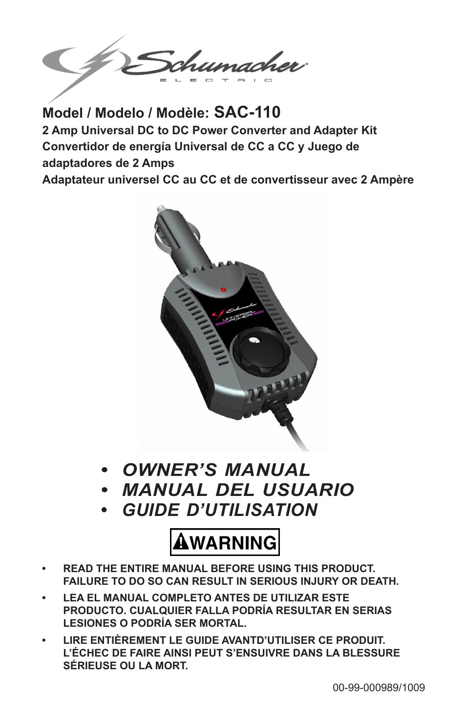 Schumacher SAC-110 User Manual | 23 pages