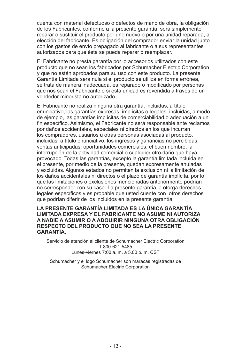 Schumacher SAC-110 User Manual | Page 16 / 23
