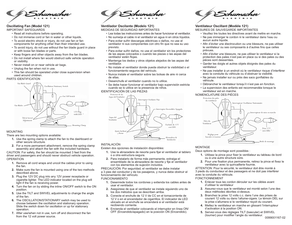 Schumacher 121 User Manual | 2 pages