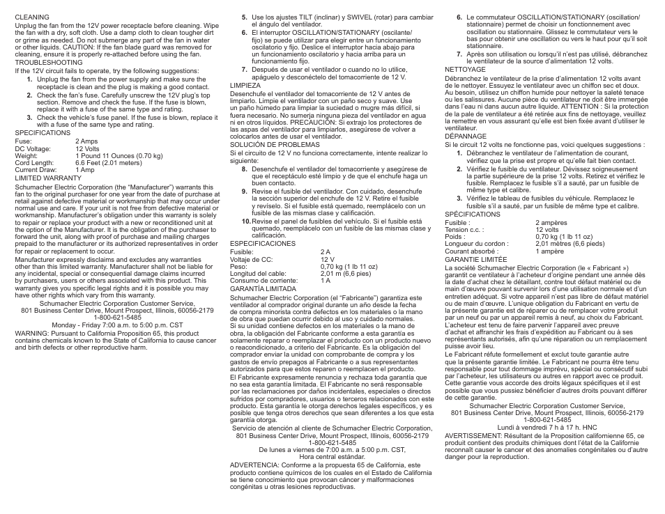 Schumacher 121 User Manual | Page 2 / 2