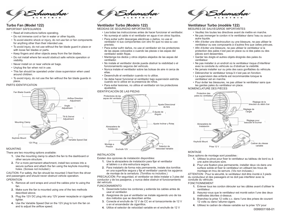 Schumacher 122 User Manual | 2 pages