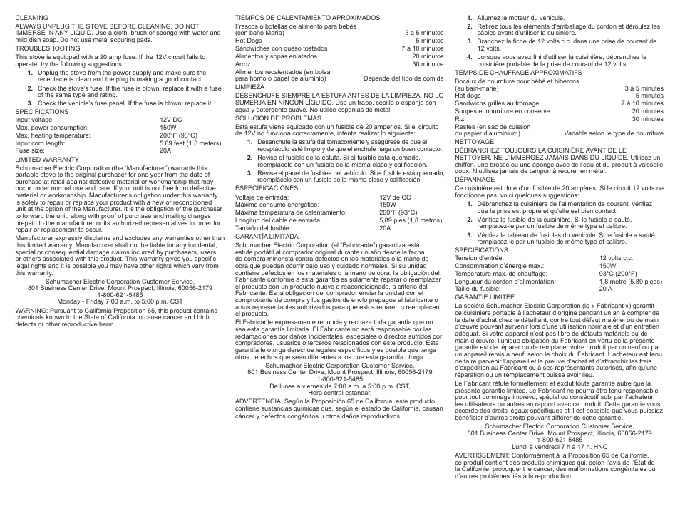 Schumacher 124 User Manual | Page 2 / 2