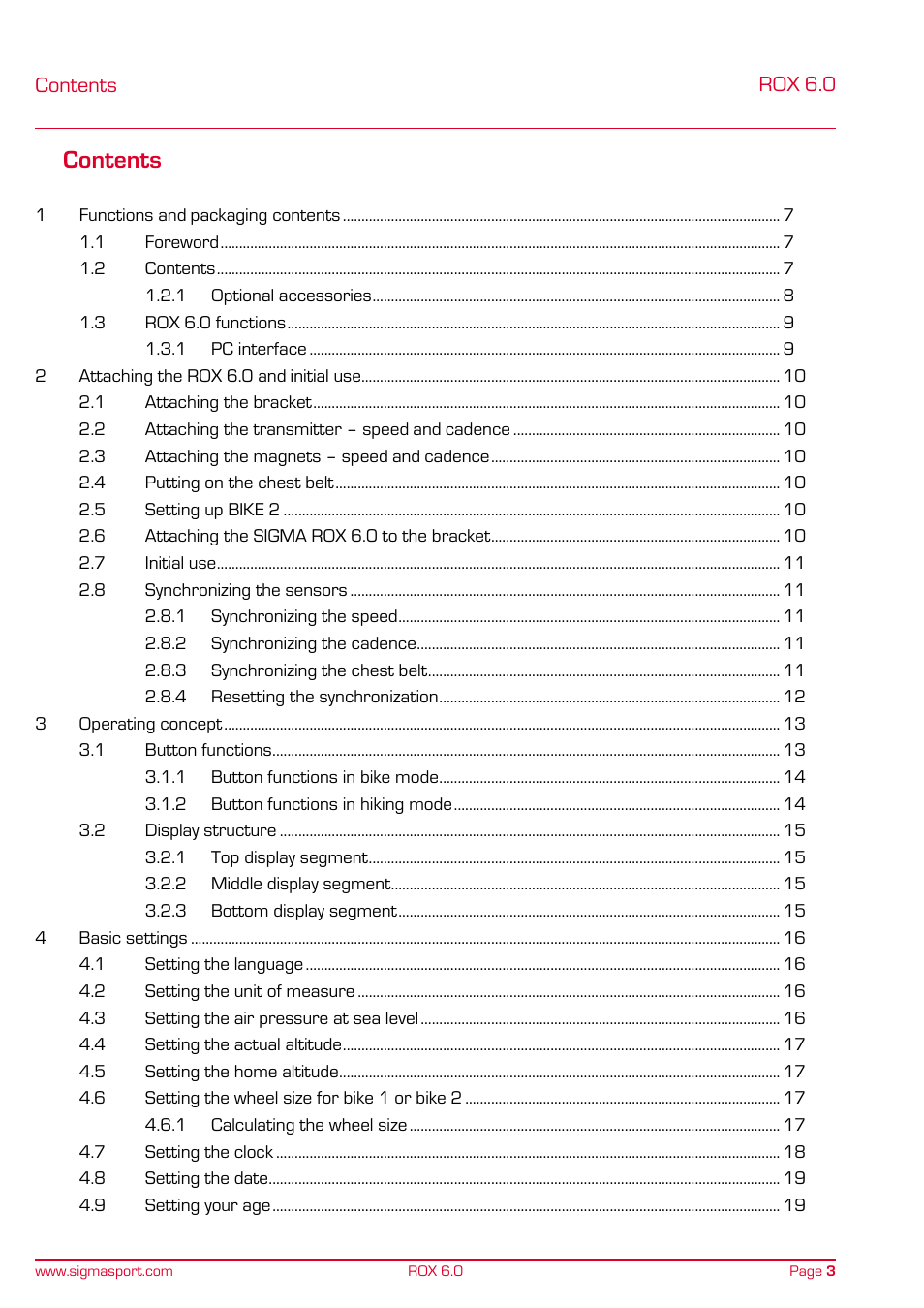 SIGMA ROX 6.0 CAD User Manual | Page 3 / 42