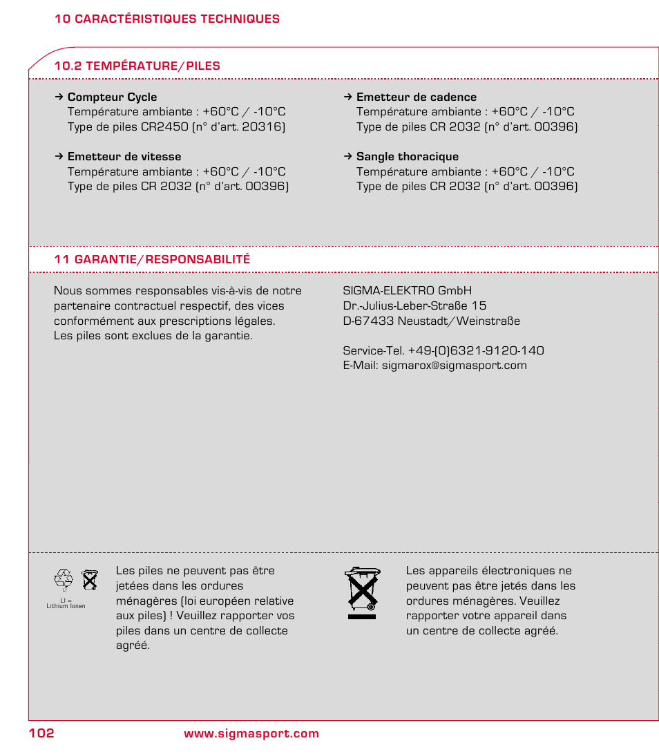 SIGMA ROX 8.1 User Manual | Page 102 / 172