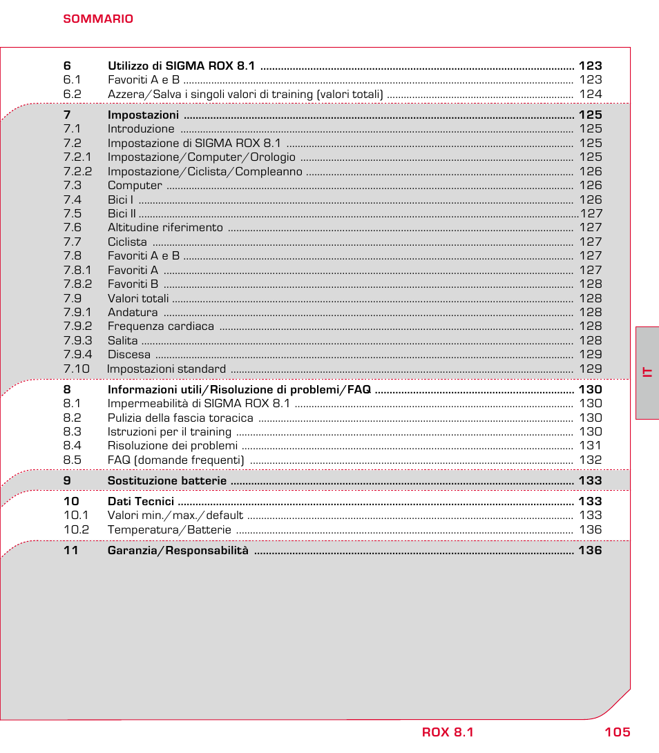 SIGMA ROX 8.1 User Manual | Page 105 / 172