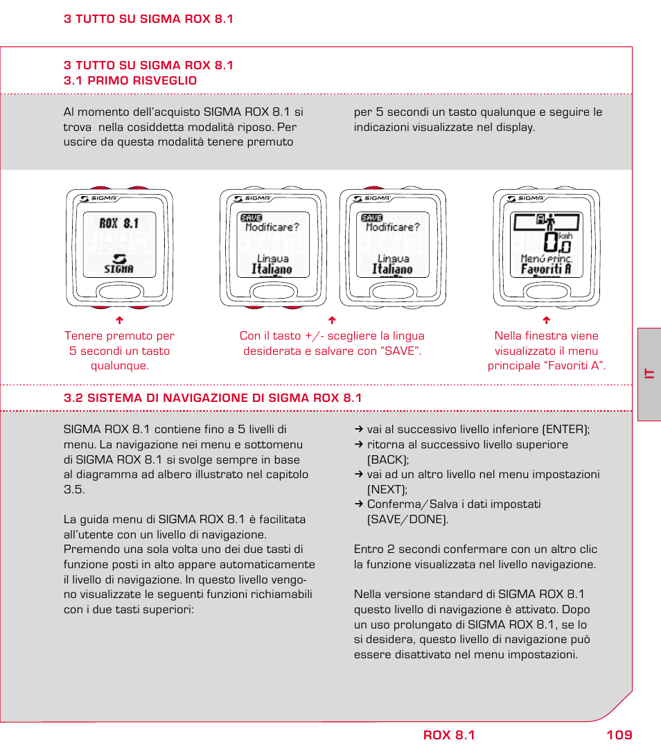 SIGMA ROX 8.1 User Manual | Page 109 / 172