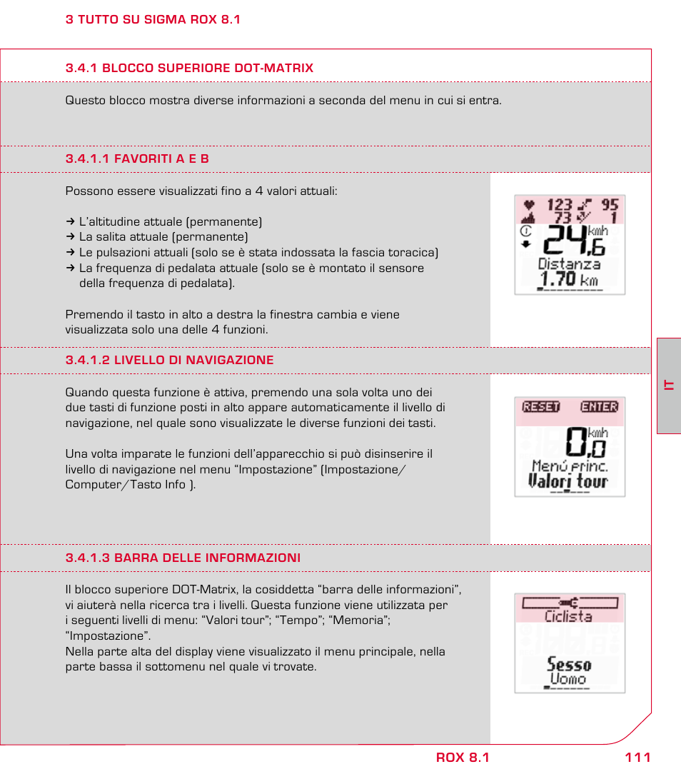 SIGMA ROX 8.1 User Manual | Page 111 / 172