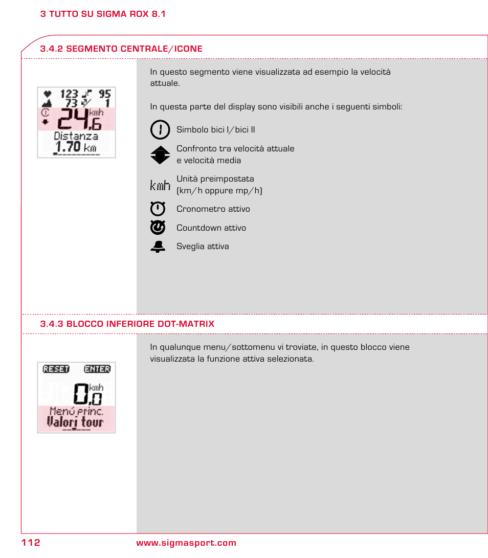 SIGMA ROX 8.1 User Manual | Page 112 / 172