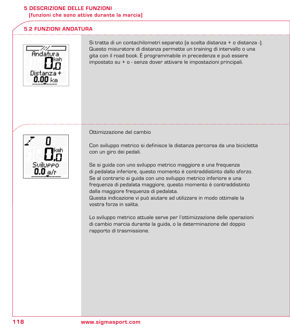 SIGMA ROX 8.1 User Manual | Page 118 / 172