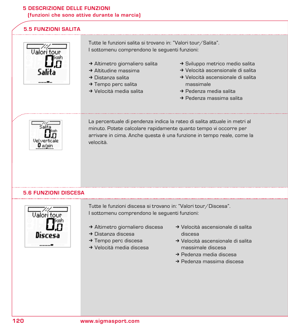 SIGMA ROX 8.1 User Manual | Page 120 / 172