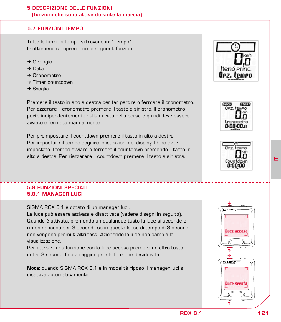 SIGMA ROX 8.1 User Manual | Page 121 / 172