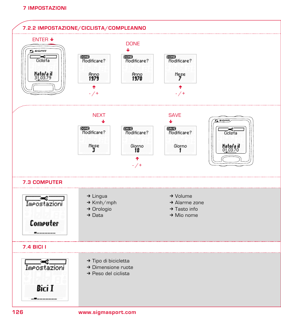 SIGMA ROX 8.1 User Manual | Page 126 / 172