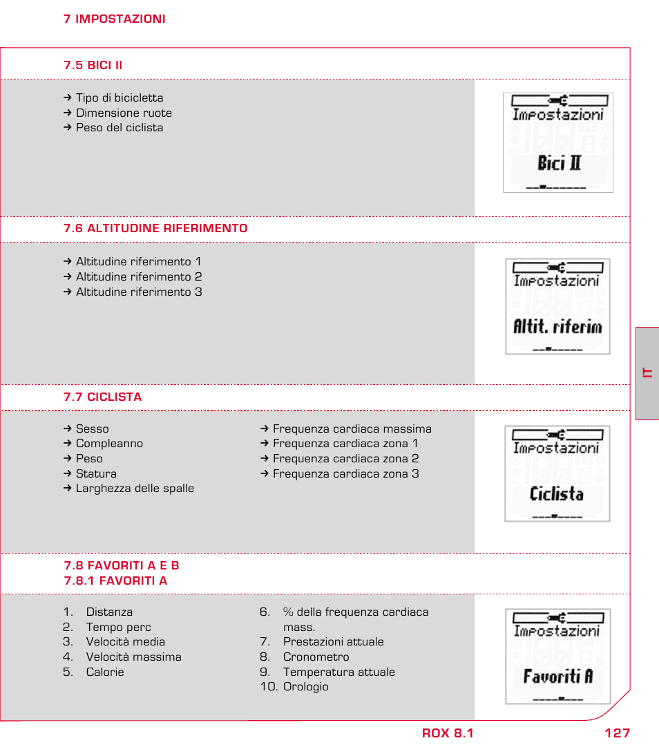 SIGMA ROX 8.1 User Manual | Page 127 / 172