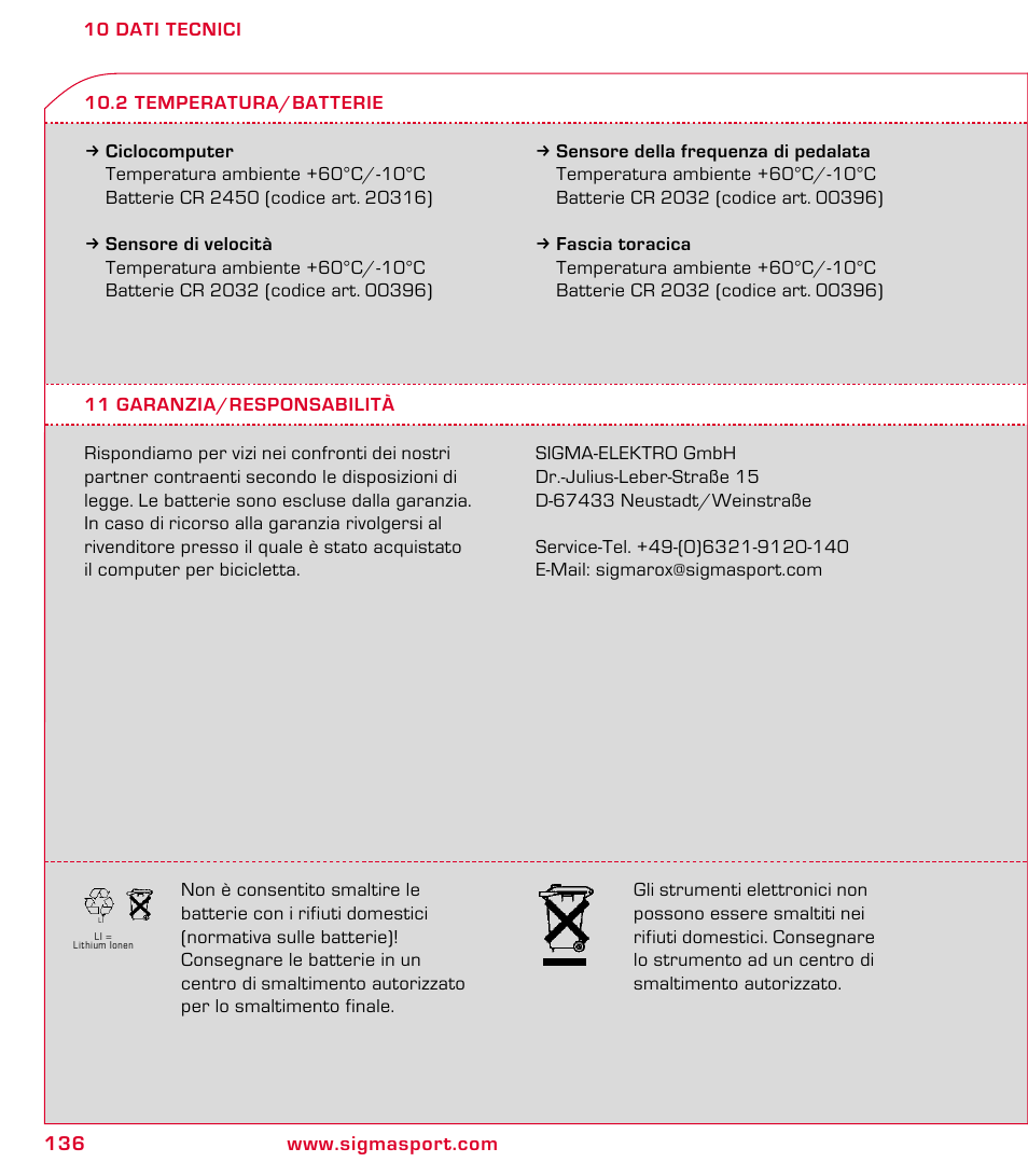 SIGMA ROX 8.1 User Manual | Page 136 / 172