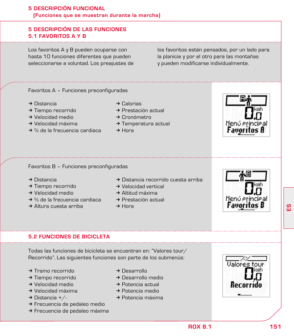 SIGMA ROX 8.1 User Manual | Page 151 / 172