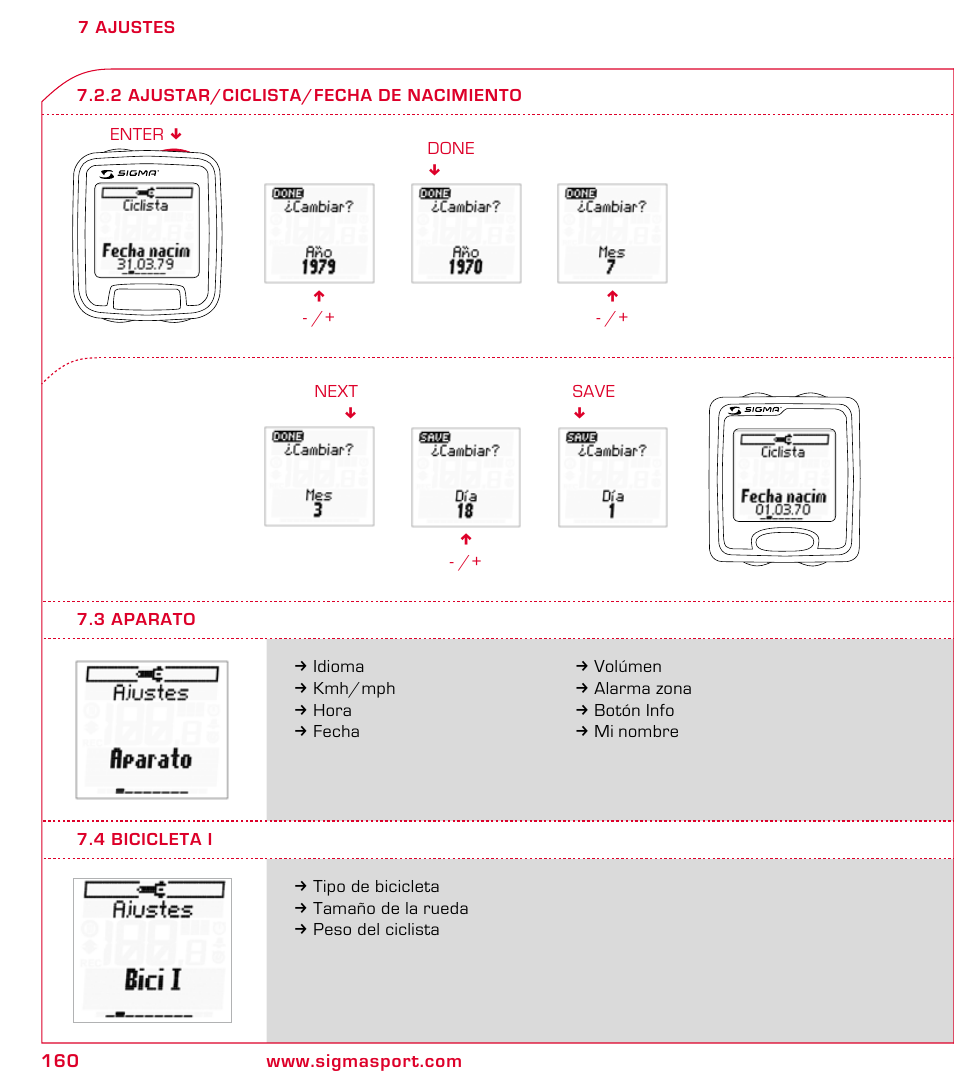 SIGMA ROX 8.1 User Manual | Page 160 / 172