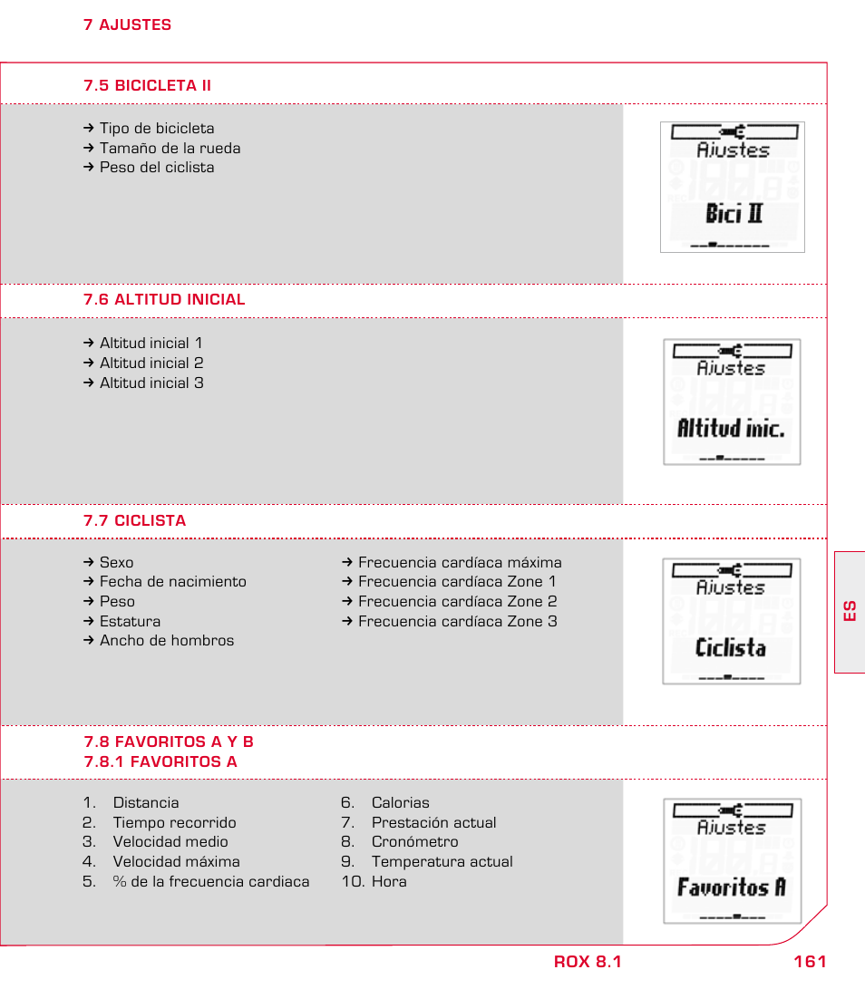 SIGMA ROX 8.1 User Manual | Page 161 / 172