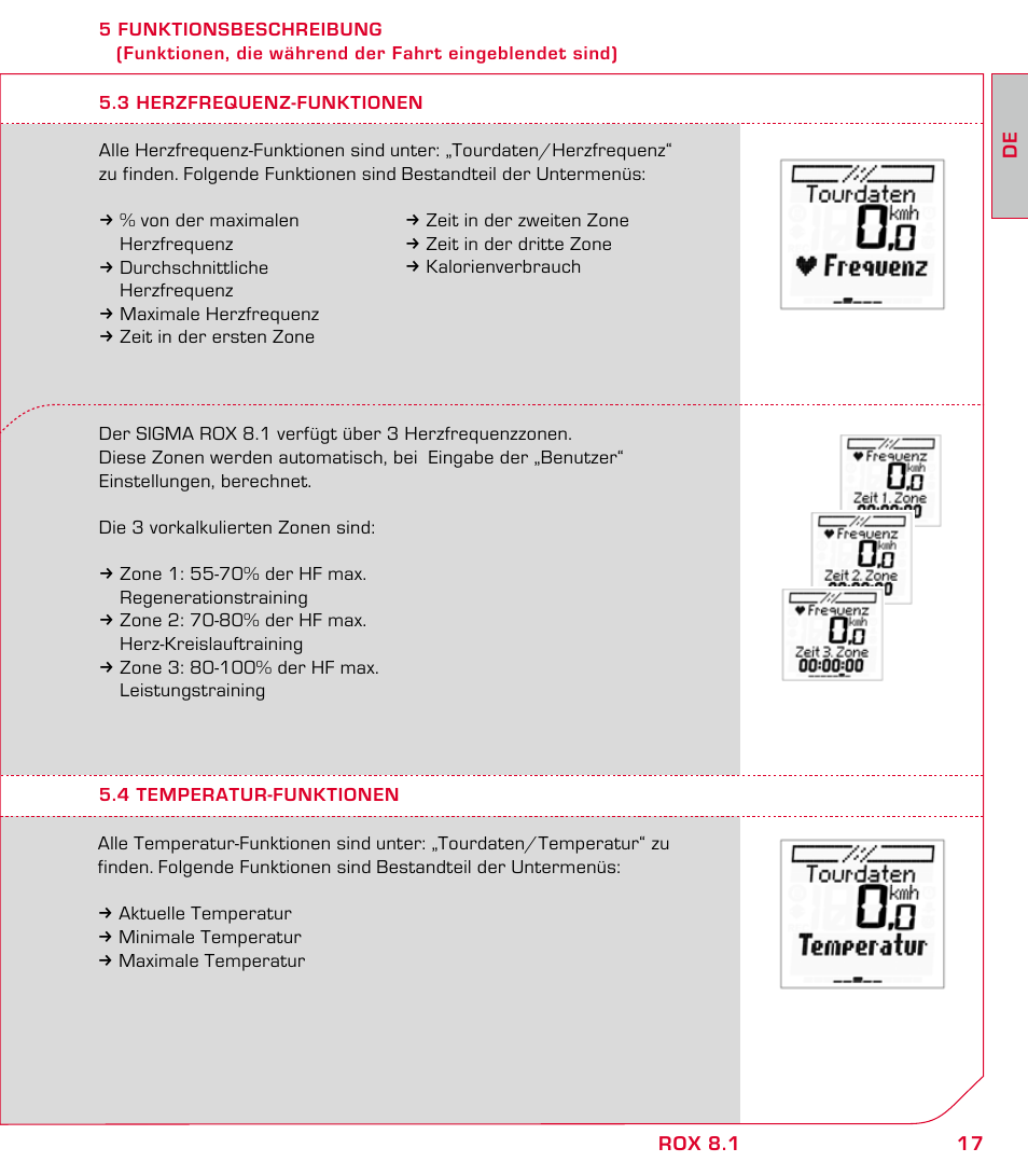 SIGMA ROX 8.1 User Manual | Page 17 / 172